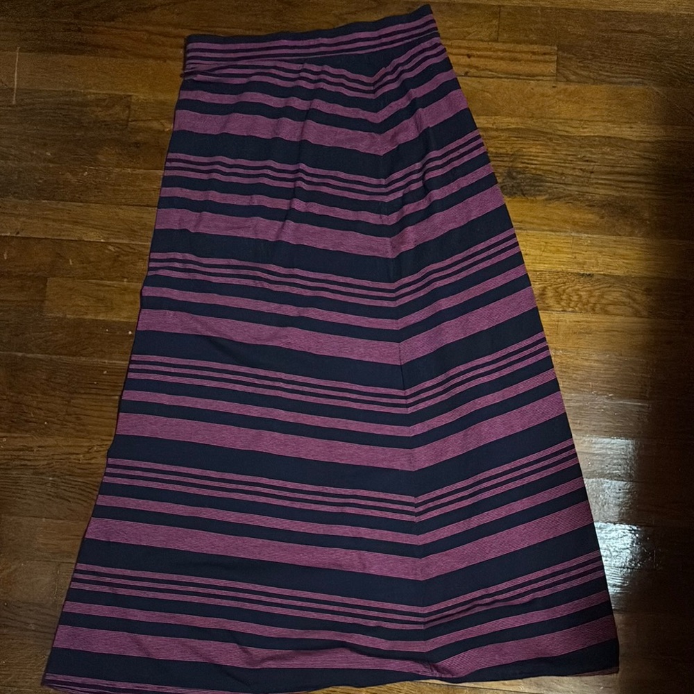 Crown & Ivy A-Line Maxi Skirt in Blue and Pink